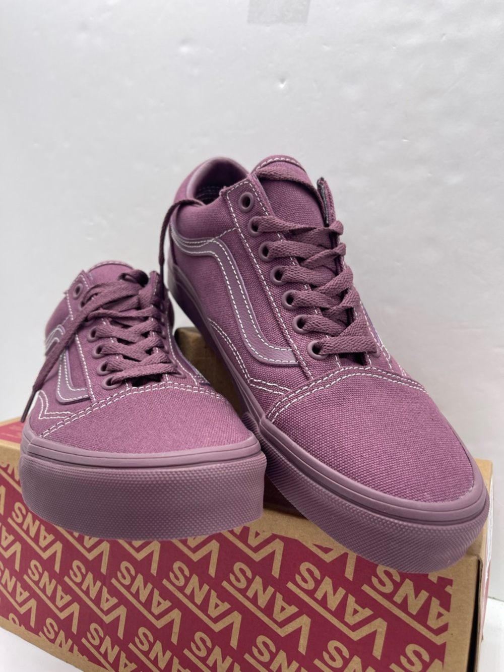 Vans WMNS Old Skool Plum Wine Pastel Mono Sneakers NWT - Picture 13 of 16